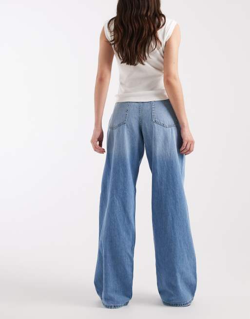 ONLY - Maya - Jeans a fondo ampio a vita medio alta lavaggio blu chiaro, 3 di 5