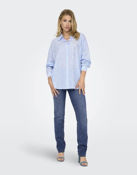 ONLY – Mellanblå jeans med smal passform - view 1