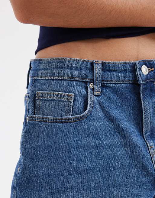 ONLY – Mellanblå jeansshorts med stretch, 4 av 5