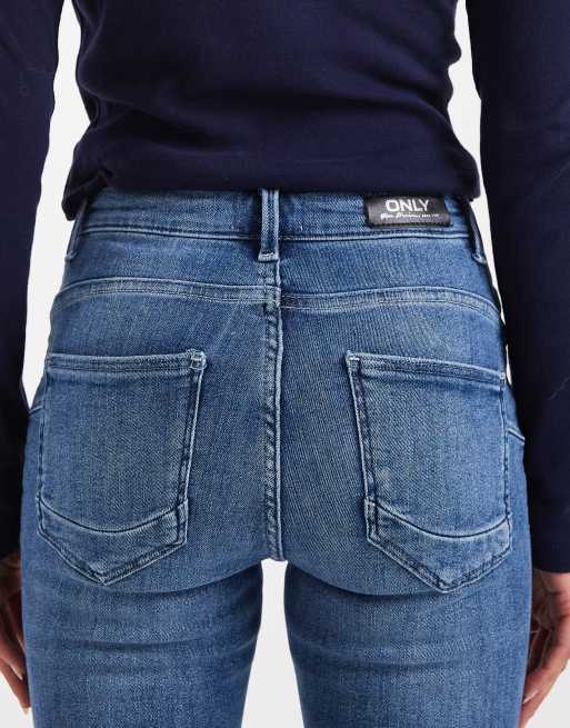 ONLY - Mellemblå skinny-jeans med pushup-effekt , 5 af 5