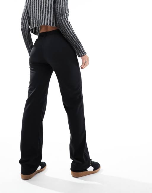 ONLY mid rise straight leg pants in black , 4 of 5