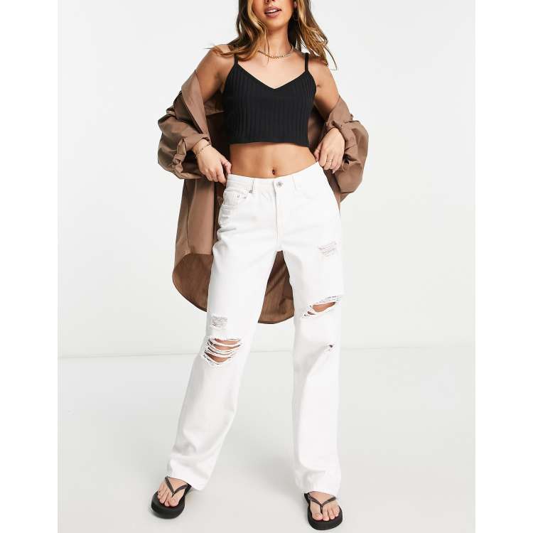 White ripped shop jeans