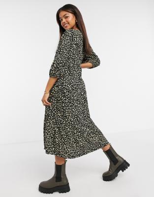 faithfull raven midi dress