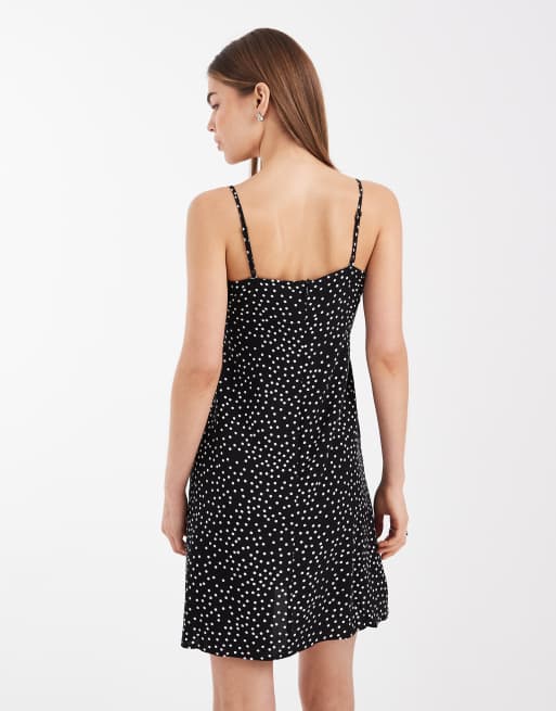 ONLY mini cami dress in black polka dots, 3 of 4