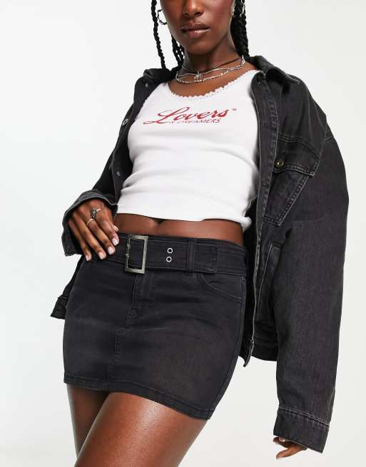 Jupe en jean avec ceinture hot sale