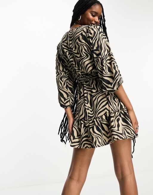 Zebra print jurk discount only