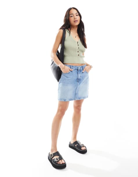 ONLY - Minigonna di jeans blu chiaro - view 1