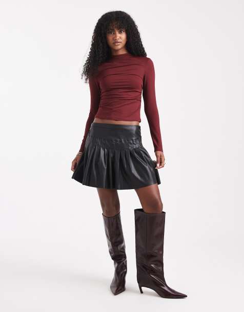 Freebily Minigonna Donna Gonna A Pieghe A Quadri Gonne Scozzese - Foto 6