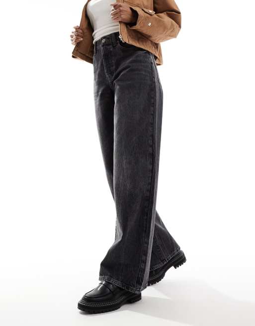 Only Mocassini neri con cuciture a contrasto ASOS