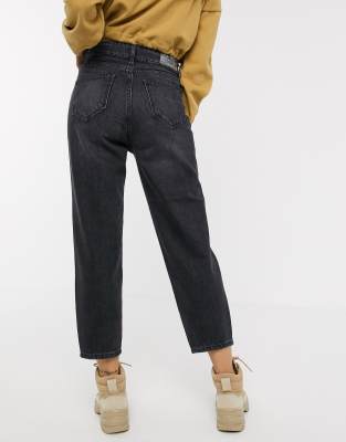 asos black mom jeans