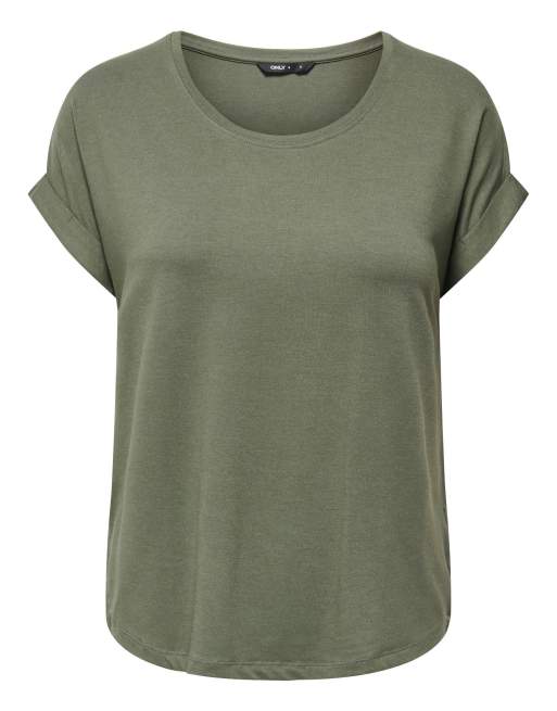ONLY Moster crew neck short sleeve t-shirt in green, 6 of 7