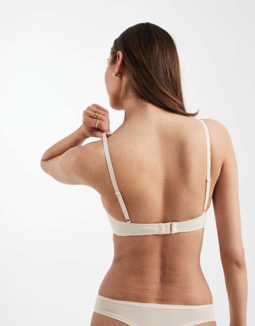 ONLY moulded bra in beige, 3 of 4