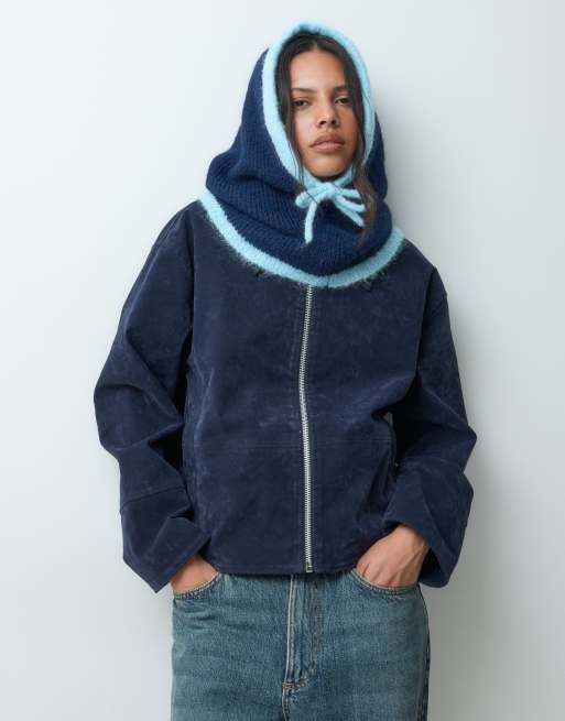 ONLY Mütze mit Kontrastnähten in Marineblau, 3 von 4