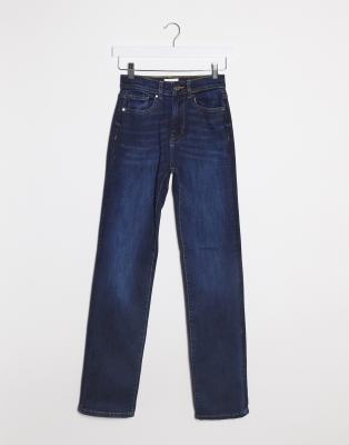 straight leg jeans dark blue