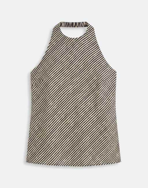 ONLY – Neckholder-Oberteil in Schwarz gestreift, Kombiteil, 5 von 8