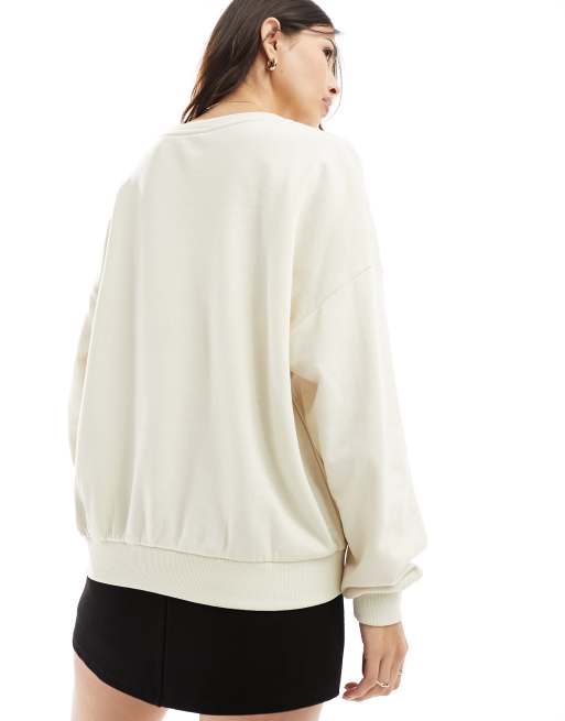 ONLY New York print sweatshirt in stone , 3 of 4