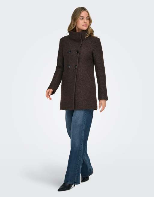 ONLY nouvelle veste bouclée Sophia marron, 3 de 6