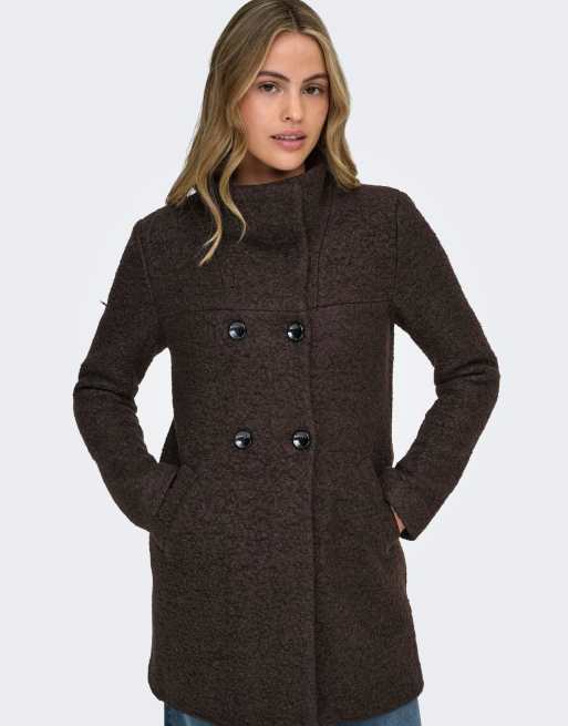 ONLY Ny Sophia bouclejakke i brun, 4 af 6