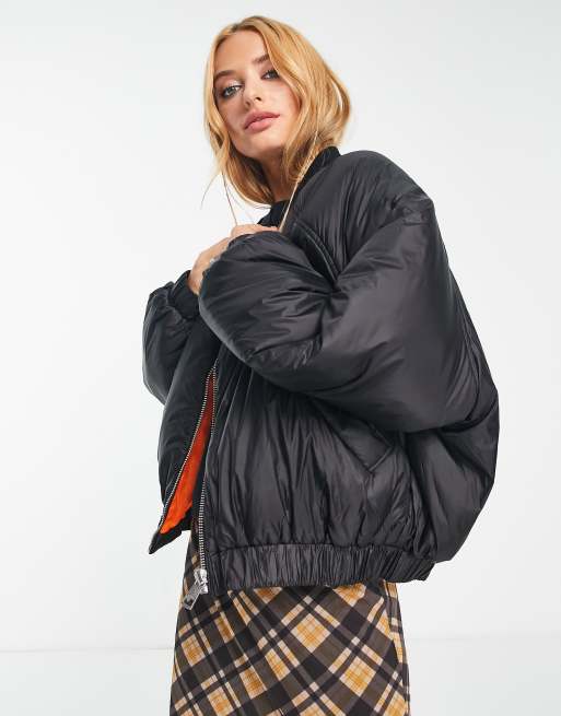 Padded on sale nylon bomber