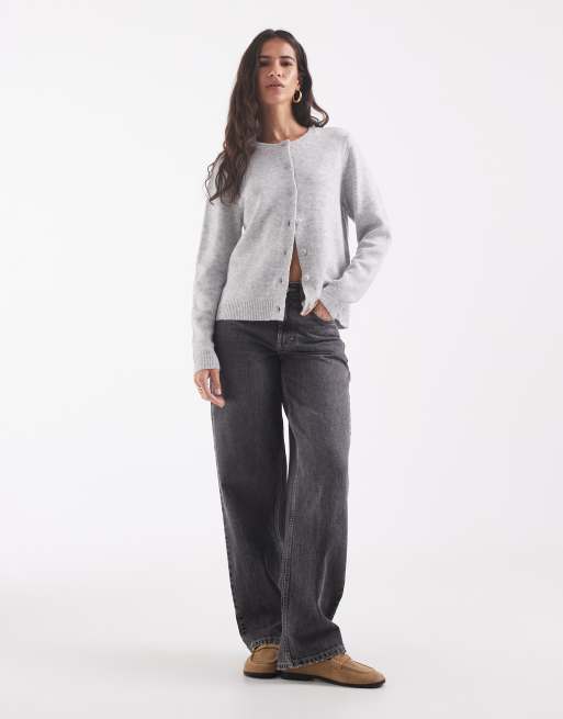 ONLY O-neck knit cardigan in light gray, 3 of 4