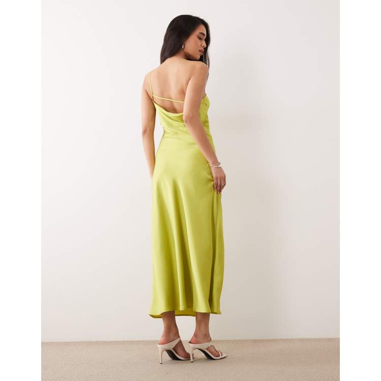 ONLY one shoulder maxi dress in light green | ASOS