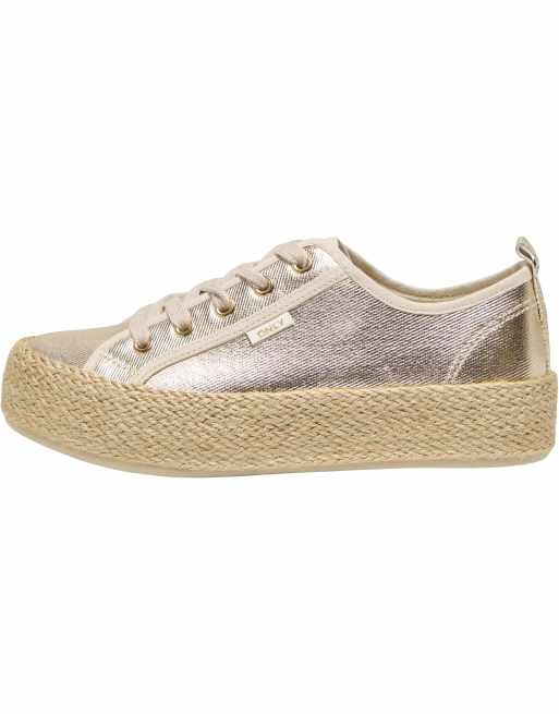 ONLY Onlida-1 sneaker in gold