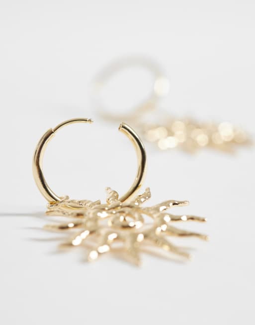 Made by Nami Set di orecchini in oro da appendere con ciondolo a