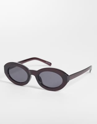 Only Oval Sunglasses In Red