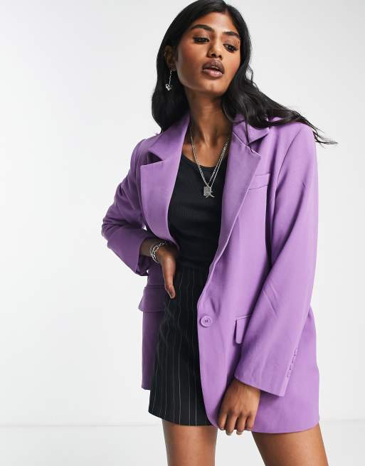 Only Oversize Blazer In Lila Asos