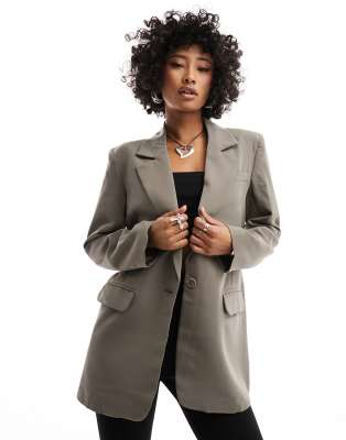 Only - Oversize-Blazer in Taupe-Neutral