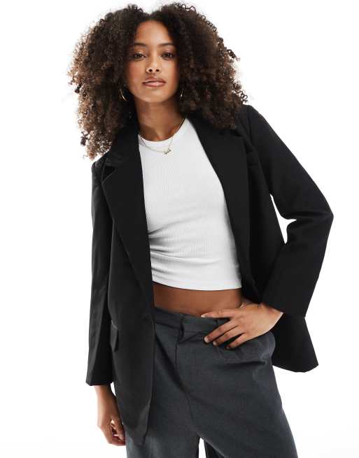 Only Oversized Blazer In Black Asos 