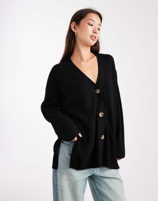 Only Oversized Cardigan In Black