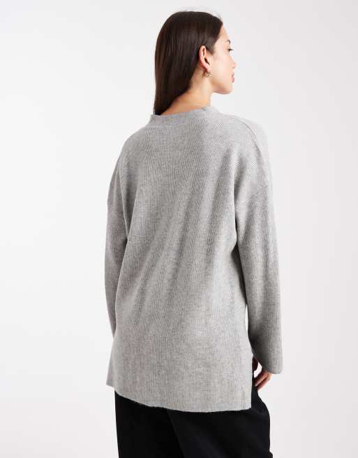 ONLY oversized cardigan in grey, 3 of 4