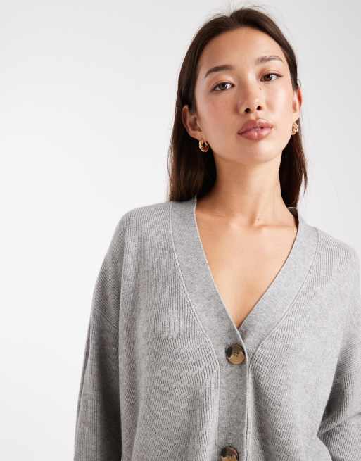 ONLY oversized cardigan in grey, 4 of 4