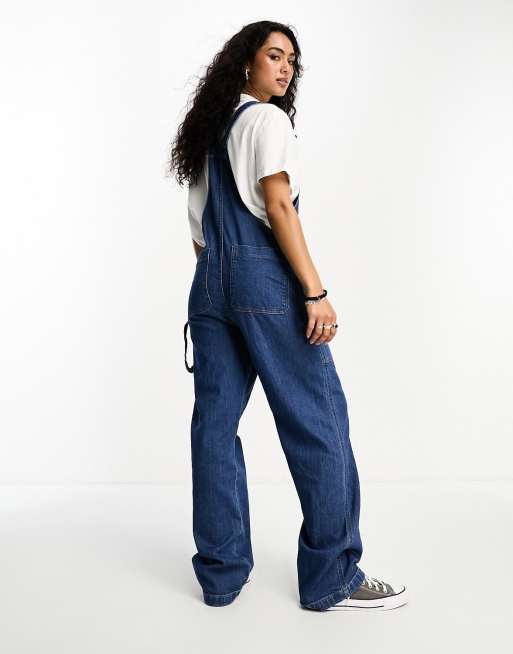 Womens oversized 2025 denim overalls