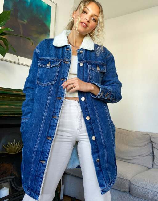 Longline denim 2024 jacket outfit