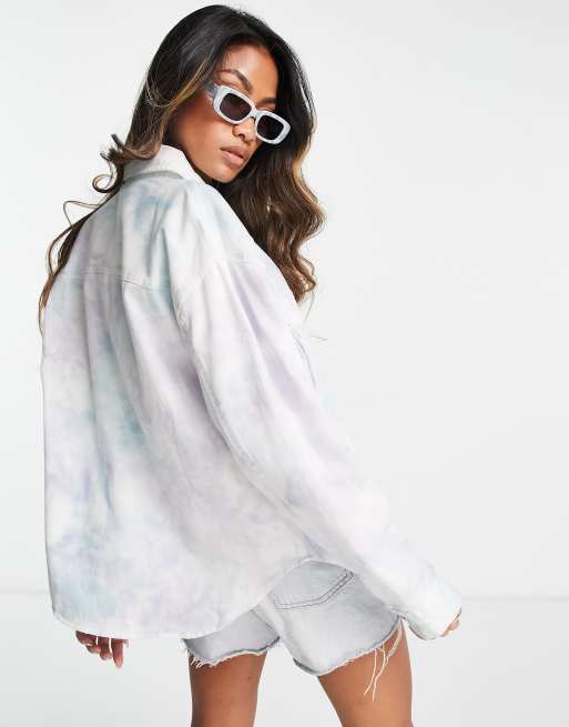 Oversized Denim Tie Dye Shirt