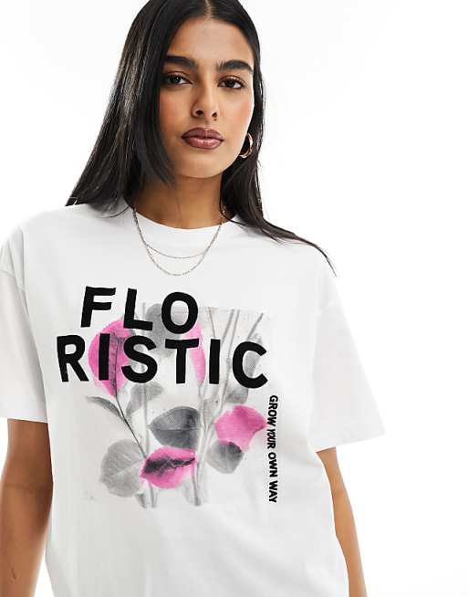 Nothing But Growth- Woman- Flowers Graphic T-Shirt Nothing But Growth- Woman- Flowers Graphic T-Shirt