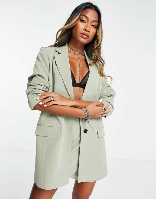 Only - Oversized grøn blazer - Del af sæt 