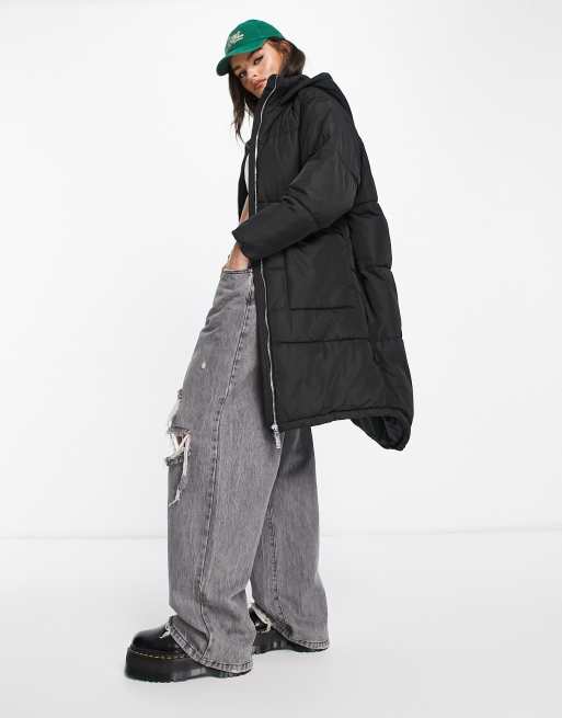 Oversized hood hot sale coat womens