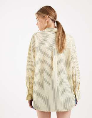 Only Oversized Shirt In Yellow