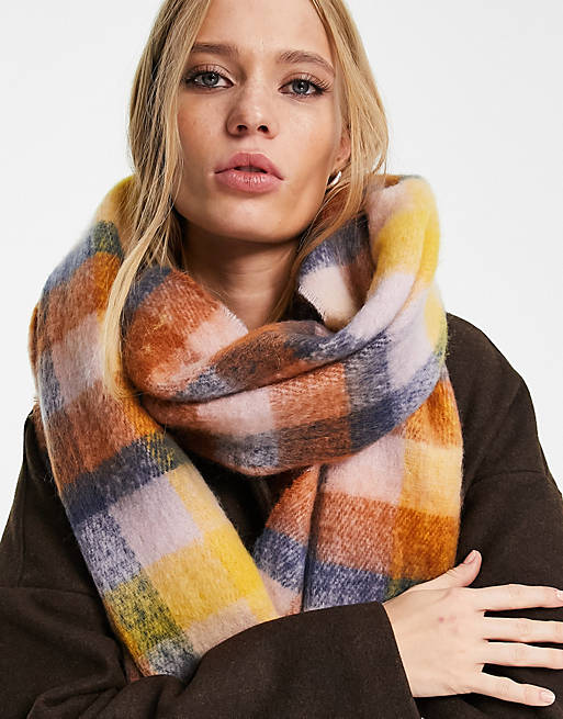 tassel ASOS Only soft | tonal scarf in oversized check