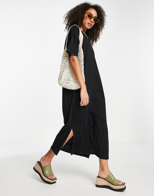 Only - Oversized T-shirt-maxikjole i sort  , 4 af 4
