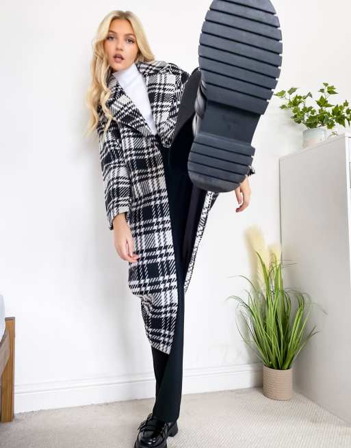 Plaid on sale coat asos