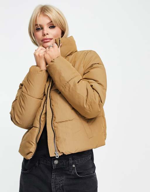 Camel padded sale jacket