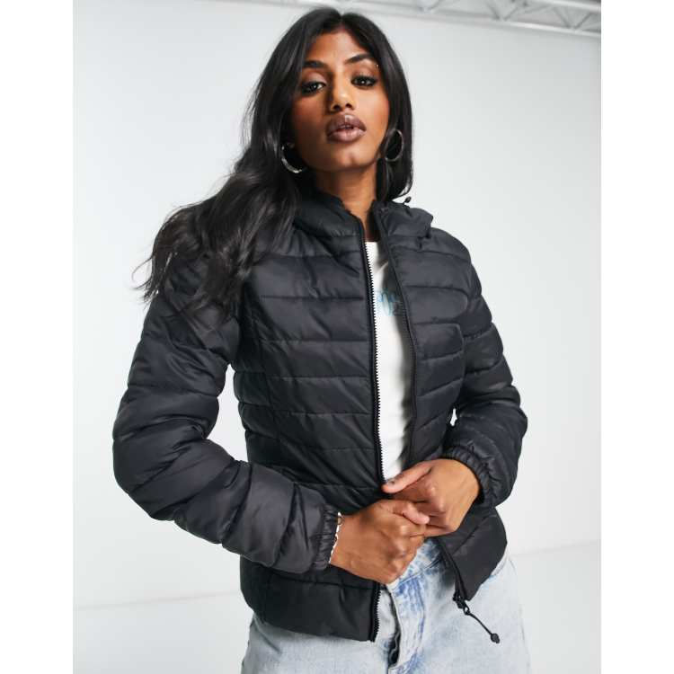 Ladies black store padded jacket