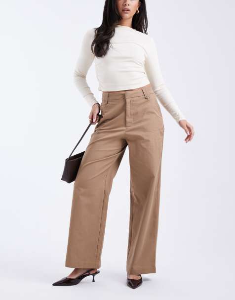 ONLY - Pantalon chino ample à taille haute - Camel - view 1