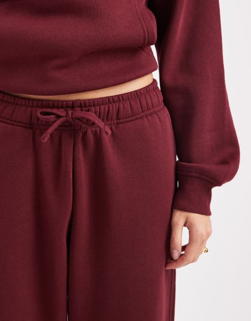 ONLY - Pantalon de jogging d'ensemble resserré aux chevilles en jersey - Bordeaux, 5 de 5