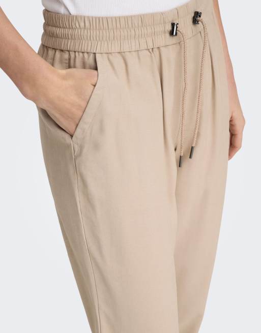 ONLY pantalon fuselé avec bas de jambes élastiqués en humus, 4 de 7