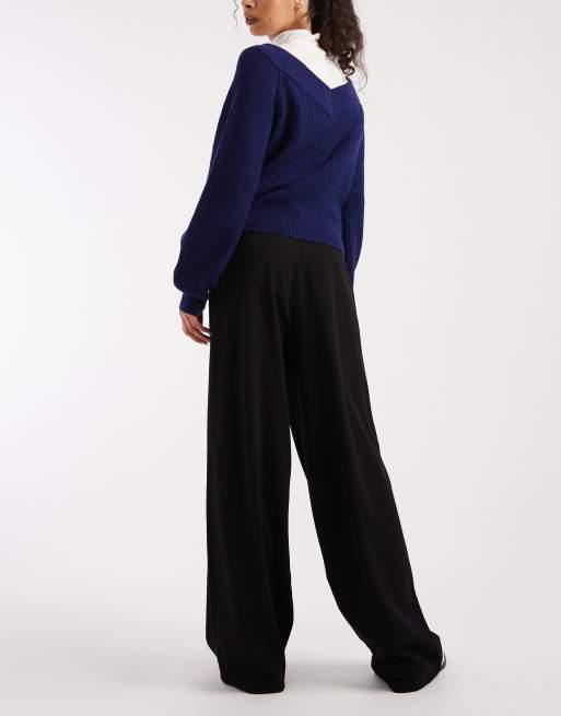 Only - Pantalon large ajusté - Noir, 3 de 5